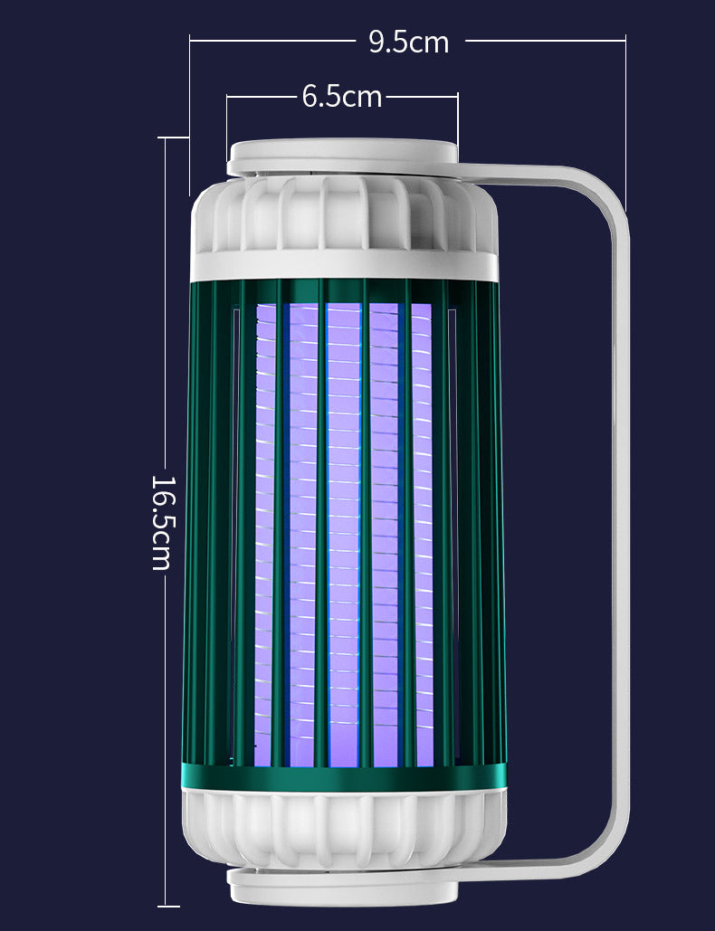 Rechargeable Outdoor Waterproof Electric Mosquito Killer Lamp | Portable UV Insect Fly Bug Zapper for Home, Patio, Camping