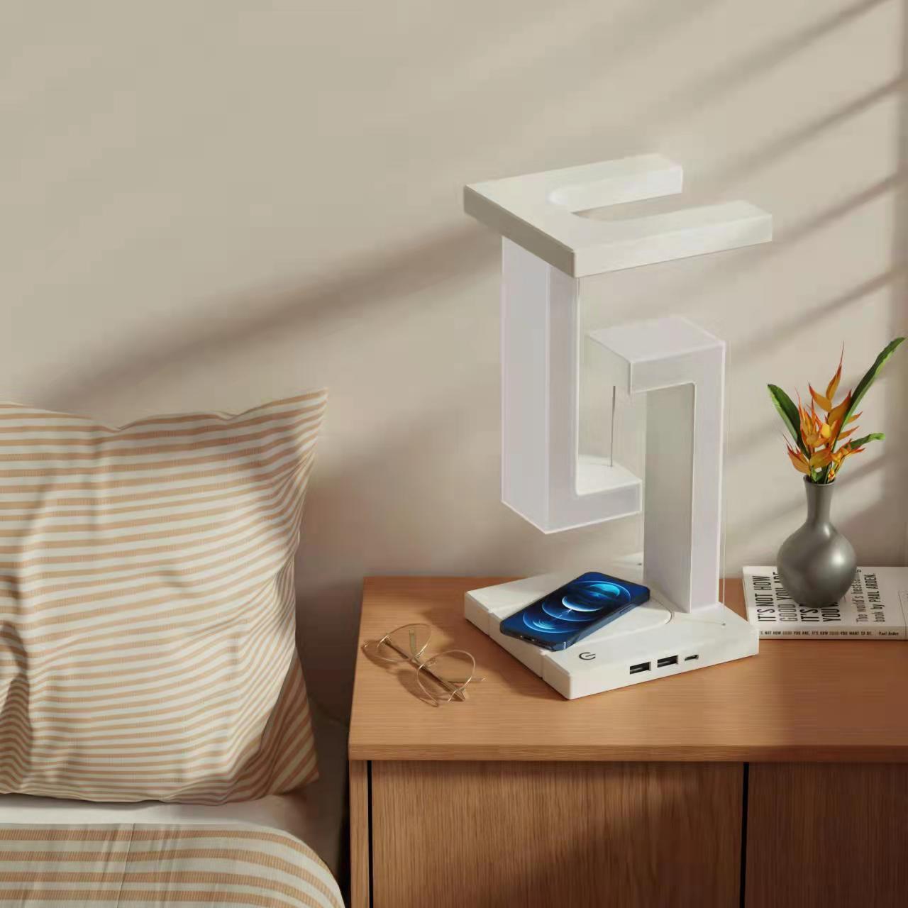 Anti Gravity Wireless Charging Table Lamp with 2 different colors