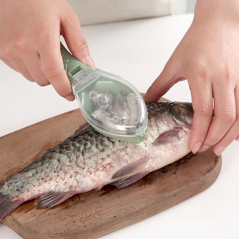 Fish Scale Remover Scraper with Storage Box – Efficient, Quick, and Mess-Free Kitchen Tool