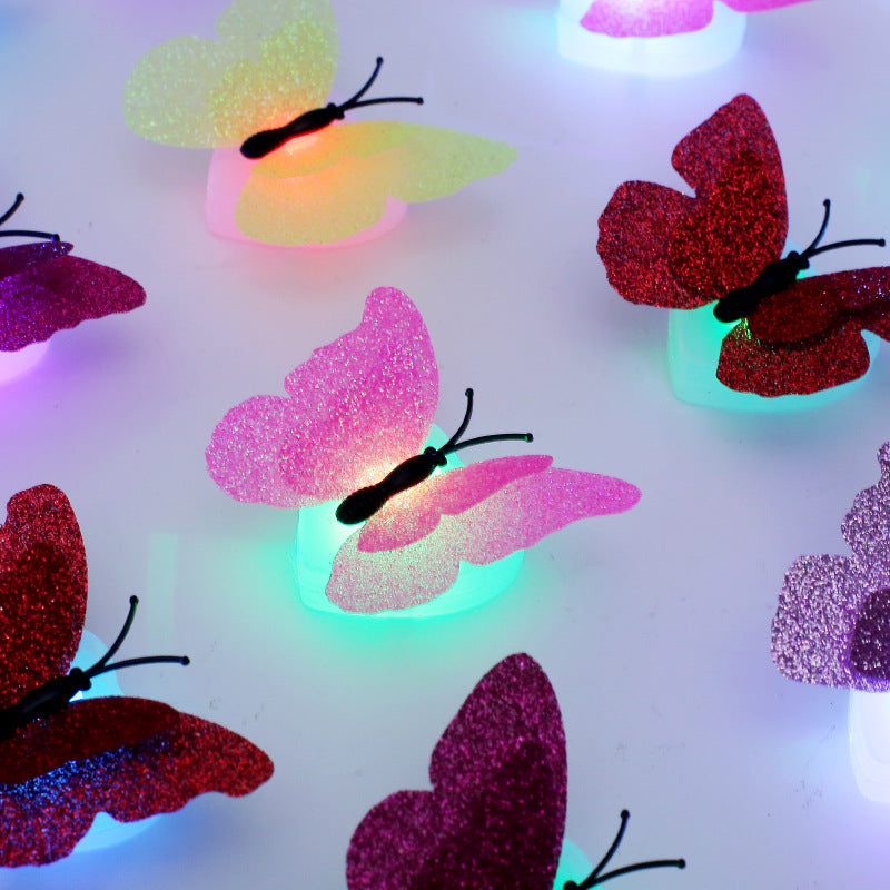Luminous Colorful 3d Stereo Electronic Lamp Butterfly Wall Decorations