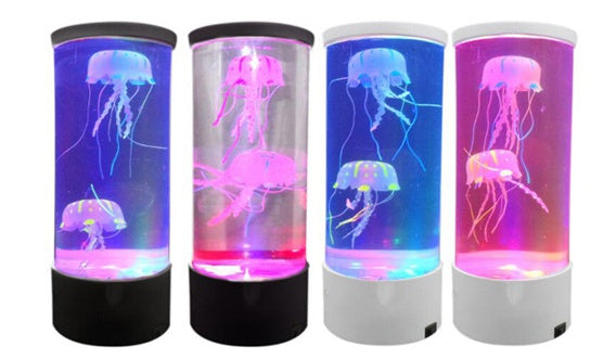LED Colorful Jellyfish Lamp - Home Decoration Small Night Lamp Creative Ambience Light Exclusive For Cross-border