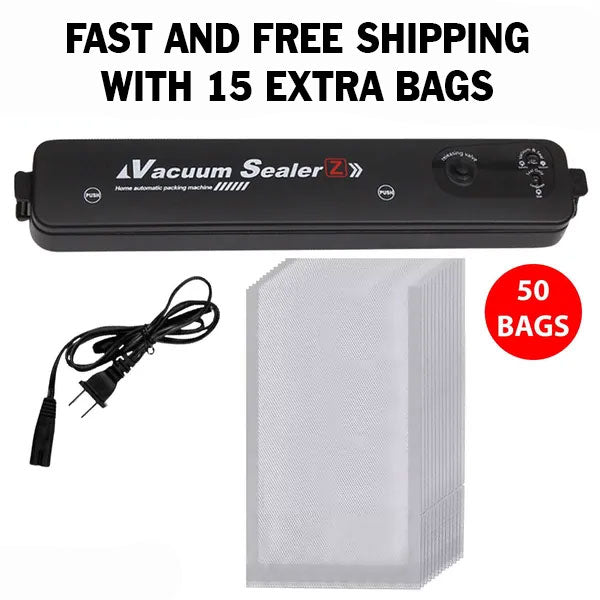 Vacuum Sealer Machine Food Preservation Storage Saver Automatic With Seal Bag