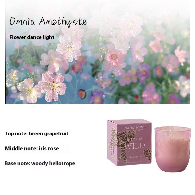 Handmade Smokeless Candles Fragrance Candle Suit, Luxury Home Fragrance Gift Eastern Scents Into The Wild Scented Candle Gift Set – Premium Soy Wax, Animal Print Glass Jar