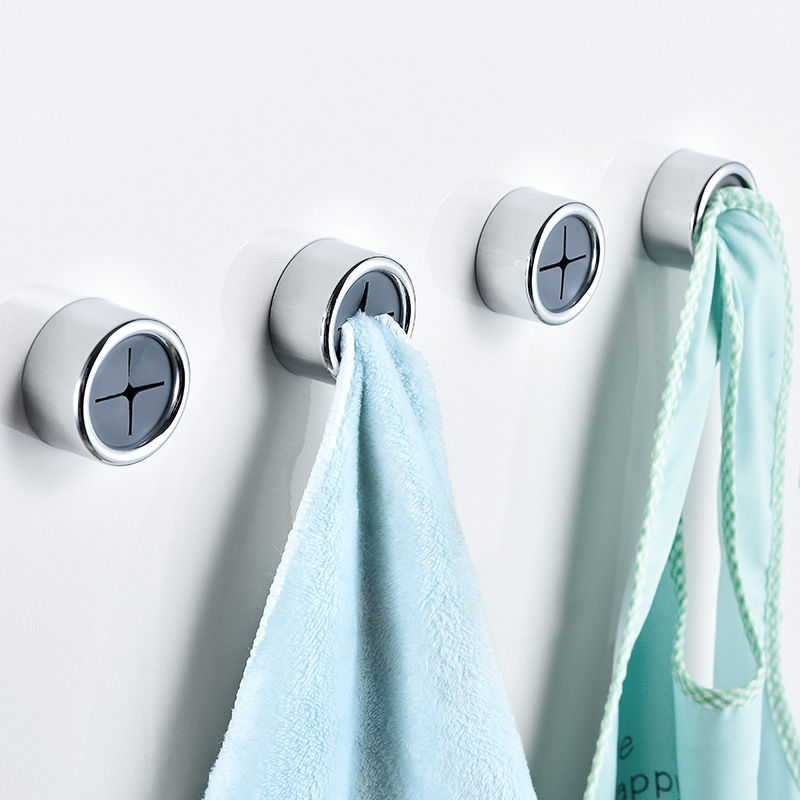 Adhesive Push-In Towel Holder Set - Towel Hook