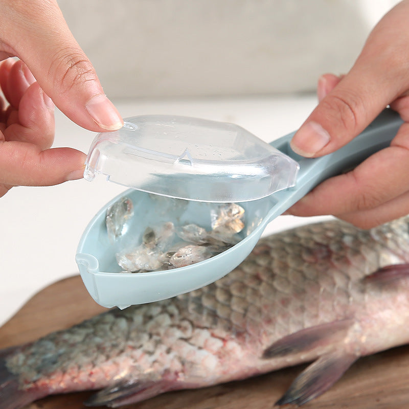 Fish Scale Remover Scraper with Storage Box – Efficient, Quick, and Mess-Free Kitchen Tool