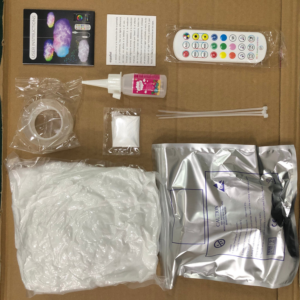 3D Smart Cloud Light with Music Sync – DIY RGB Thundercloud LED Lamp, App & Remote Control Night Light for Gaming Room, Bedroom Ceiling Decor (1M/2M/3M)