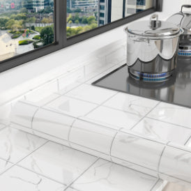 Marbling Thickened Self-adhesive Waterproof Anti-oilproof Kitchen Wall/Cabinet Stickers