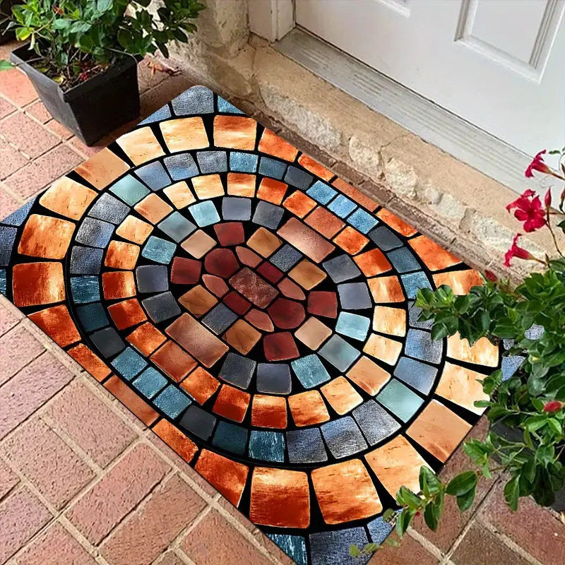 The Bottomless Pit 3D Optical Illusion 'Endless Abyss' Floor Mat – Viral Prank Rug for Bathroom & Entryway Decor Non-slip Absorbent