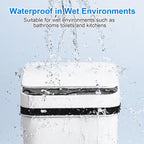 2 Pack 12L Automatic Touchless Trash Can with Motion Sensor - White Slim Bathroom Kitchen Waste Bin