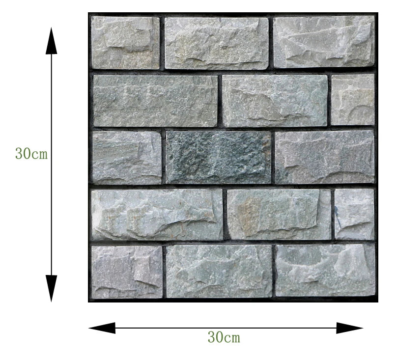 3D Faux Stone Wall Stickers Peel and Self-adhesive DIY Wallpaper Kitchen Backsplash Living Room Sticker Tile