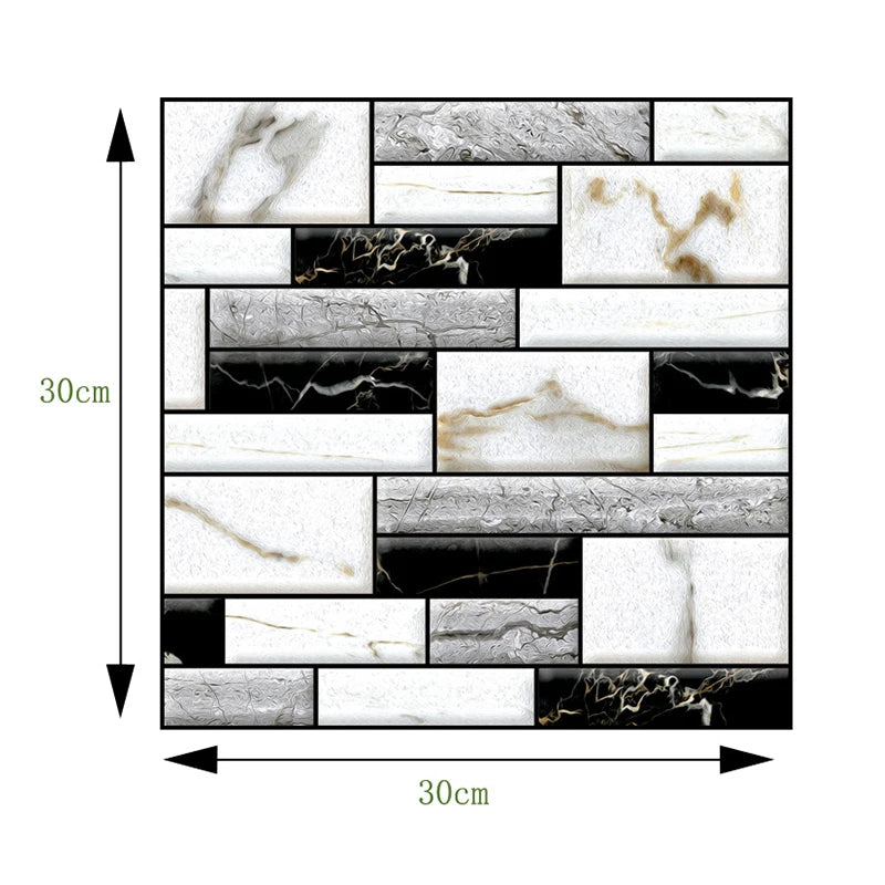 3D Faux Stone Wall Stickers Peel and Self-adhesive DIY Wallpaper Kitchen Backsplash Living Room Sticker Tile