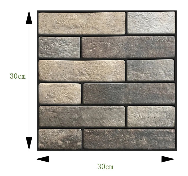 3D Faux Stone Wall Stickers Peel and Self-adhesive DIY Wallpaper Kitchen Backsplash Living Room Sticker Tile