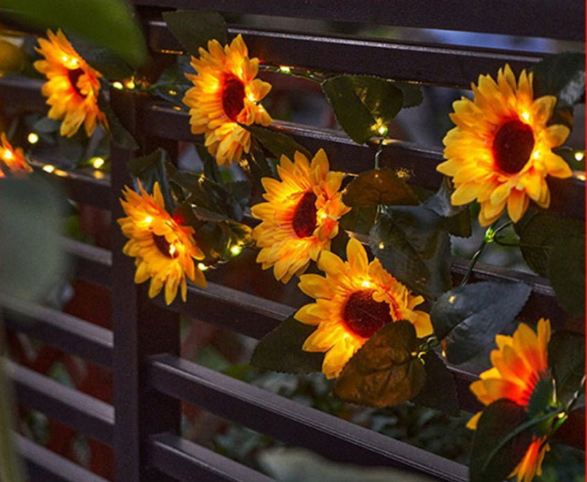 Sakura Lighting Chain, String Lights, Outdoor Atmosphere, LED Fairy Garland with 100 Lights, Battery Operated Green Leaf Decor for Bedroom, Garden, Wedding, and Party