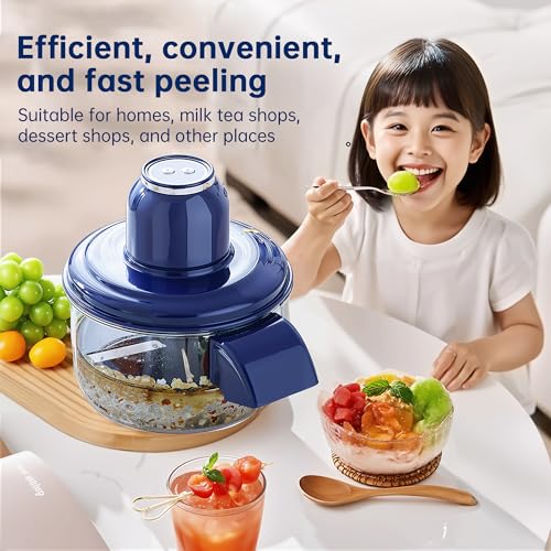 Electric Grape Peeling Machine - Automatic vegetable Peeler, Rechargeable Fruit Skin Remover Tool For Small Fruits, Home Kitchen Gadget-Blue
