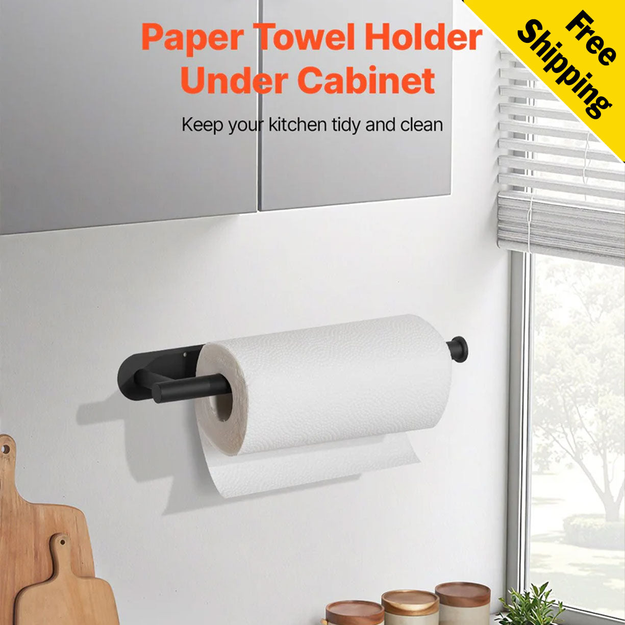 Paper Towel Holder Under Cabinet, High-Quality Stainless Steel Paper Towel Holder, Self Adhesive Or Drilling Paper Towel Holder Wall Mount For Kitchen, Bathroom, Pantry